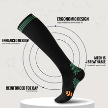 WRELS Sport Compression Socks Shock-Absorbing Anti-Slip Varicose Veins Socks Absorb Moisture Sweat Running Cycling Travel Socks