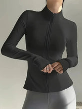 Four-Season American Long-Sleeve Zip-Up Cardigan Jacket for Women