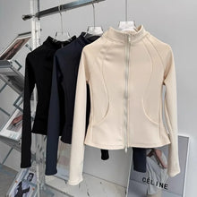 Women Sports Jacket Zip Fitness Shirt Workout Running Coats