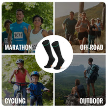 WRELS Sport Compression Socks Shock-Absorbing Anti-Slip Varicose Veins Socks Absorb Moisture Sweat Running Cycling Travel Socks