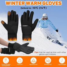 Winter Warm Gloves Touch Screen Windproof Cold-proof Cycling Gloves, Men's Women's Running, Hiking Skiing Gloves