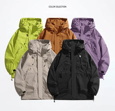 CHRLCK Unisex Outdoor Waterproof Jacket Windbreaker Coat Autumn Breathable Fishing Camping Windproof Jackets Men Women Clothing